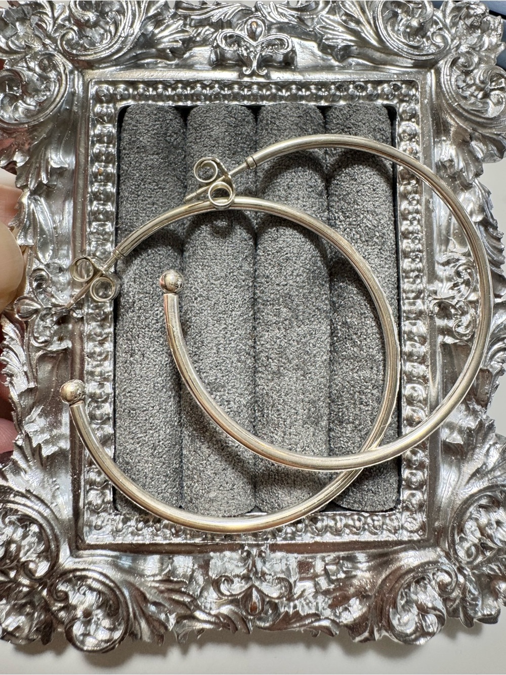 Pandora vintage 925 Silver Hoop Earrings - Classic Women’s Jewelry